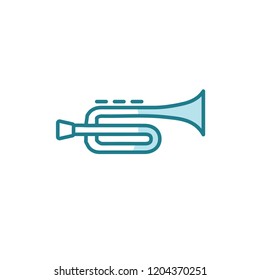 trumpet icon vector. music icon modern style