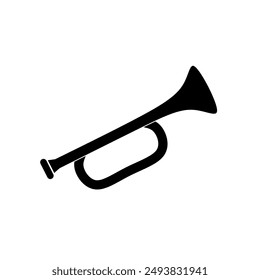 trumpet icon vector on white background