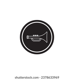 trumpet icon vector template illustration logo design