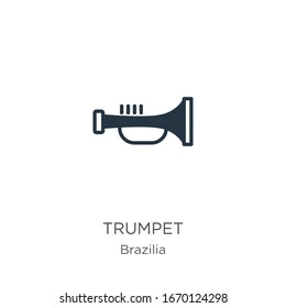 Trumpet icon vector. Trendy flat trumpet icon from brazilia collection isolated on white background. Vector illustration can be used for web and mobile graphic design, logo, eps10