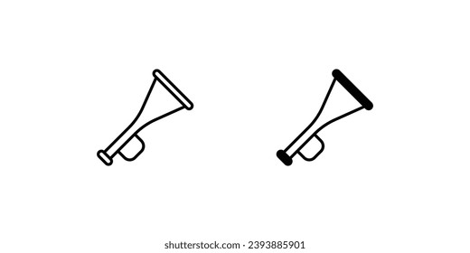 trumpet icon with white background vector stock illustration