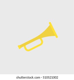 trumpet icon,flat design