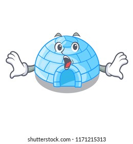With trumpet igloo ice house isolated on mascot