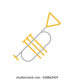 Trumpet Illustration - Flat Icon