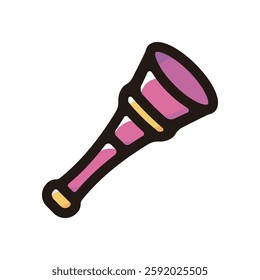 Trumpet illustration icon.Simple vector outline, clipart for graphic design.