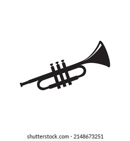 Trumpet image, icon template vector design