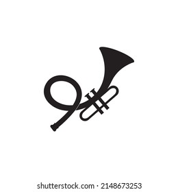 Trumpet image, icon template vector design