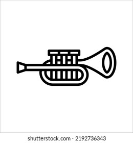 trumpet instrument icon isolated on white background. eps 10