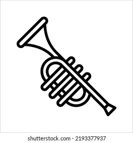 trumpet instrument icon isolated on white background. eps 10