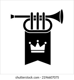 trumpet instrument icon isolated on white background. eps 10