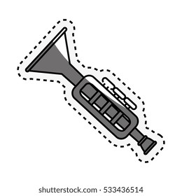 trumpet instrument isolated icon