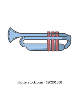 trumpet instrument isolated icon