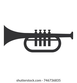 trumpet instrument isolated icon