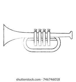 trumpet instrument isolated icon