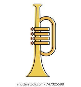 trumpet instrument isolated icon