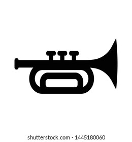 trumpet instrument isolated icon - Vector