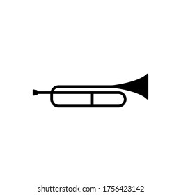 Trumpet instrument musical isolated icon