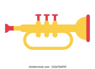 trumpet instrument musical isolated icon