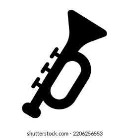 Trumpet instrument. Trumped Horn Vector illustration