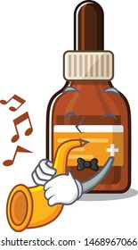 With trumpet iodine in the character medicine box