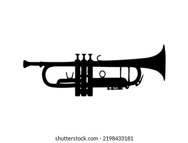 Trumpet, isolated on white background