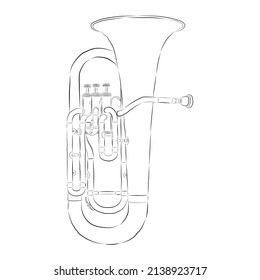 Trumpet for Jazz. Alto wind instrument. The concept of playing the wind instrument. International Jazz Day. April 30.