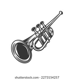 trumpet jazz musical instrument isolated icon