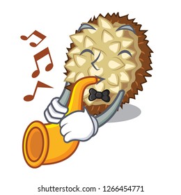 With trumpet juicy marang fruit in glas character