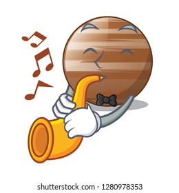 With trumpet jupiter planet the isolated with mascot