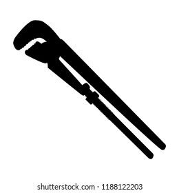 trumpet key silhouette isolated on white background vector illustration.