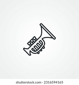 Trumpet line icon. trumpet line icon.