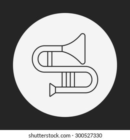 trumpet line icon