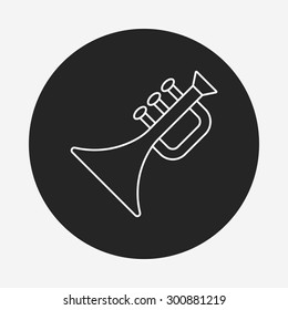 trumpet line icon
