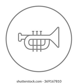 Trumpet line icon.
