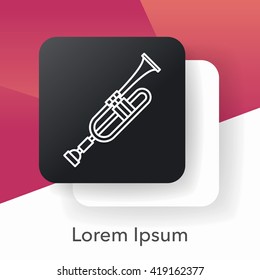 trumpet line icon