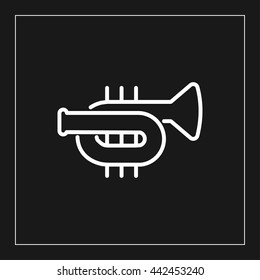 trumpet line icon