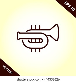 trumpet line icon