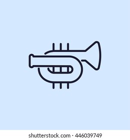 trumpet line icon