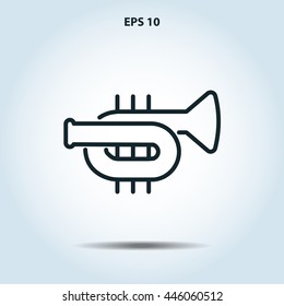 trumpet line icon