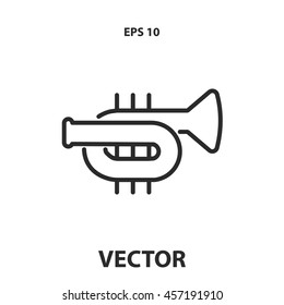 trumpet line icon
