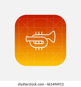 trumpet line icon