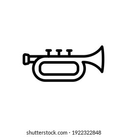 trumpet line  icon design vector template
