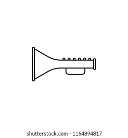 trumpet line icon. Element of toys icon for mobile concept and web apps. Thin line trumpet line icon can be used for web and mobile. Premium icon on white background