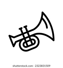trumpet line icon illustration vector graphic