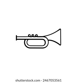 Trumpet Line Style Icon Design