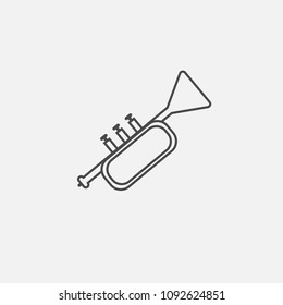 Trumpet Line vector icon