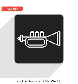 trumpet line vector icon