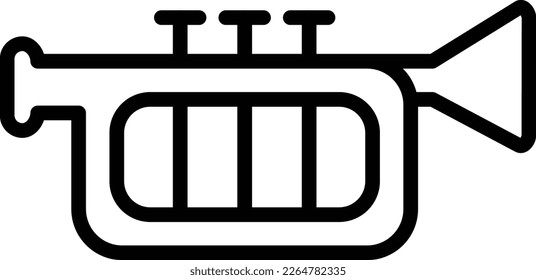Trumpet Line Vector Icon Design