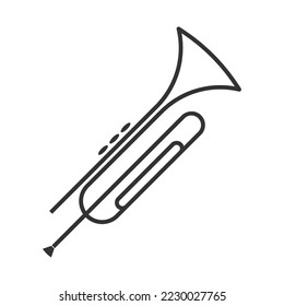 Trumpet logo icon design illustration 