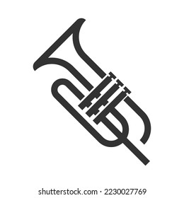 Trumpet logo icon design illustration 